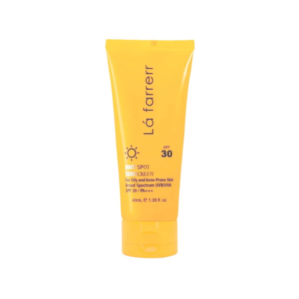 کرم ضد آفتاب و ضد لک فاقد چربی SPF30 لافارر مناسب پوست چرب و مستعد آکنه حجم 40 میلی لیتر - بی رنگ